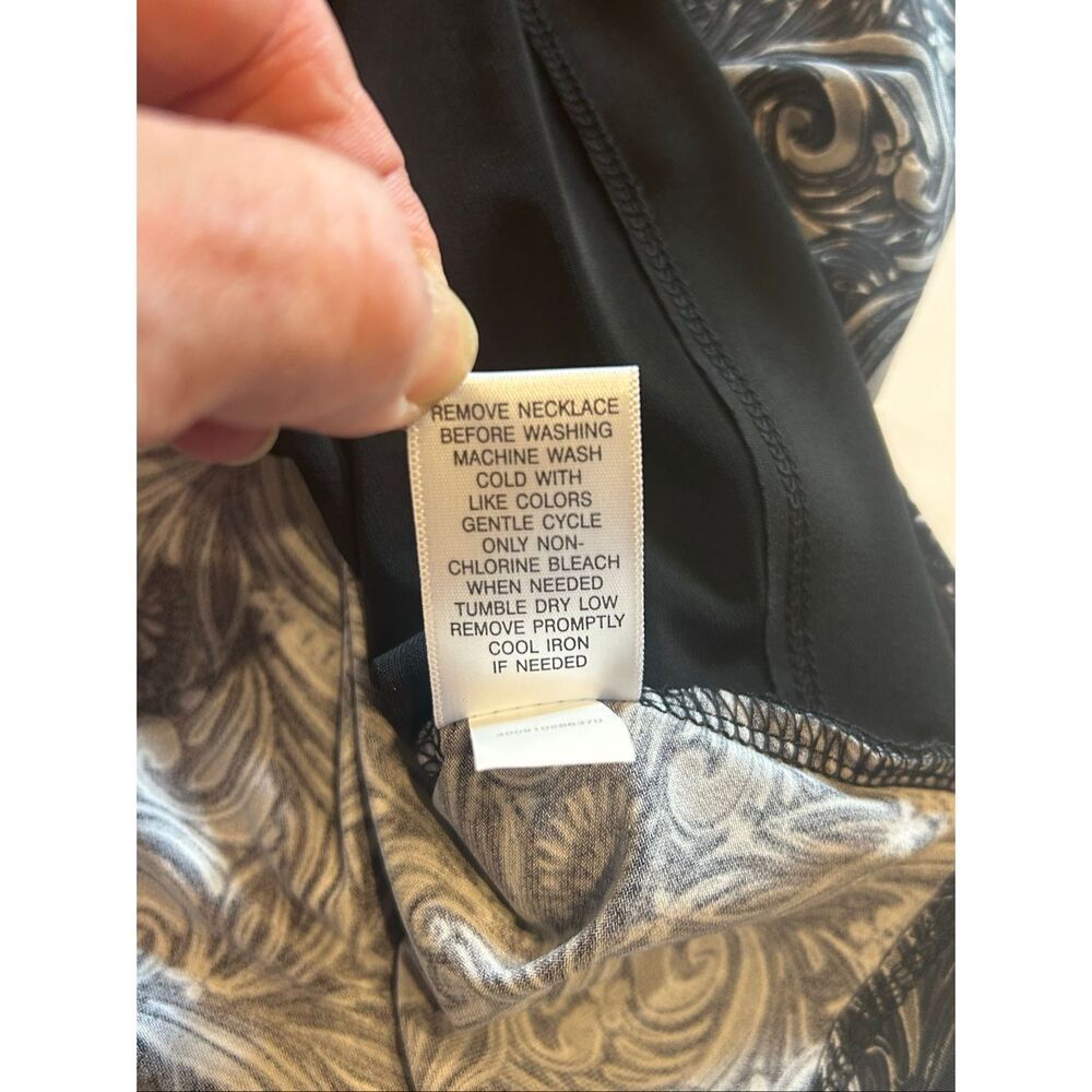 Croft & Barrow Women’s Cardigan Shell Set Size L Paisley Floral Mock Tunic Top B - Picture 10 of 10